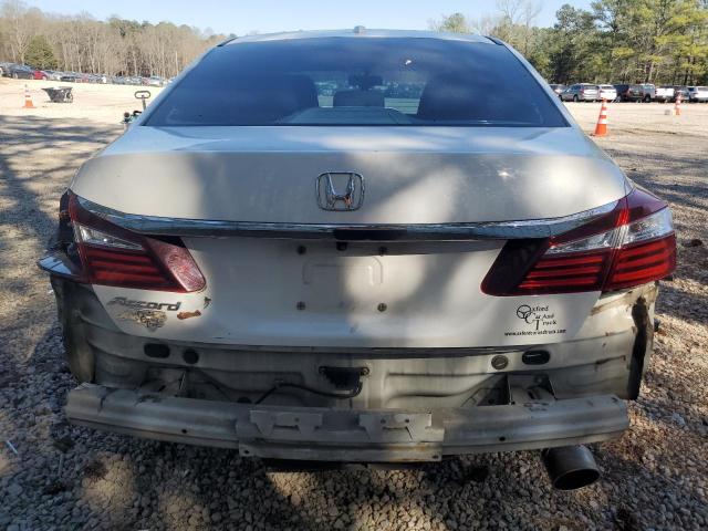 1HGCR2F76GA094863 - 2016 HONDA ACCORD EX WHITE photo 6