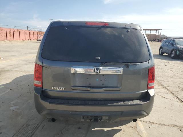 5FNYF3H24DB029341 - 2013 HONDA PILOT LX GRAY photo 6