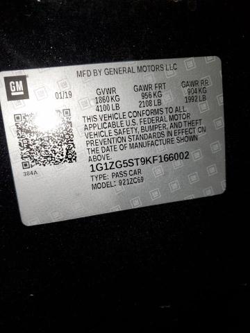 1G1ZG5ST9KF166002 - 2019 CHEVROLET MALIBU RS 黑色 照片 12