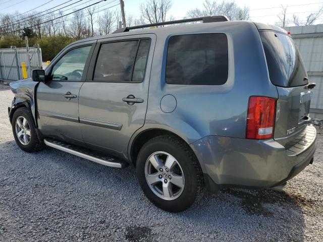 5FNYF48619B024632 - 2009 HONDA PILOT EXL BLUE photo 2