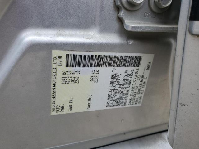 1N4AL21E29C157483 - 2009 NISSAN ALTIMA 2.5 SILVER photo 12