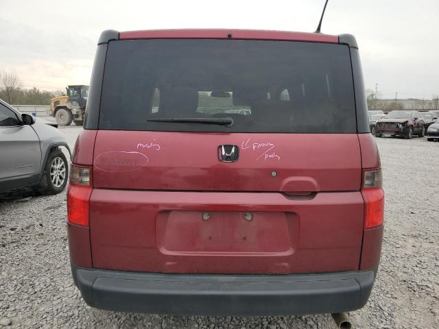 5J6YH28777L016238 - 2007 HONDA ELEMENT EX MAROON photo 6