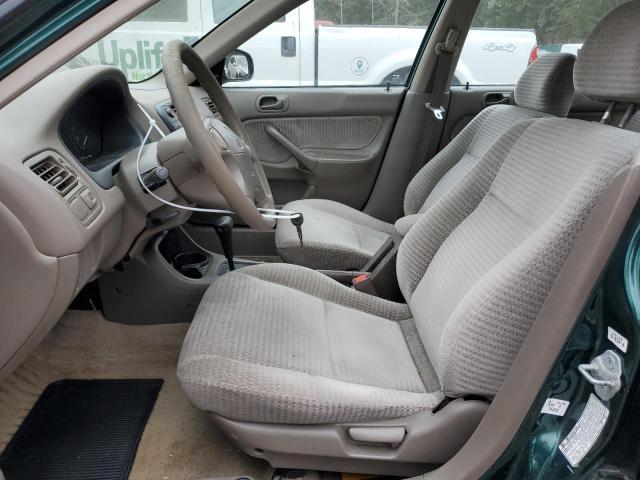 2HGEJ6617YH602554 - 2000 HONDA CIVIC BASE GREEN photo 7