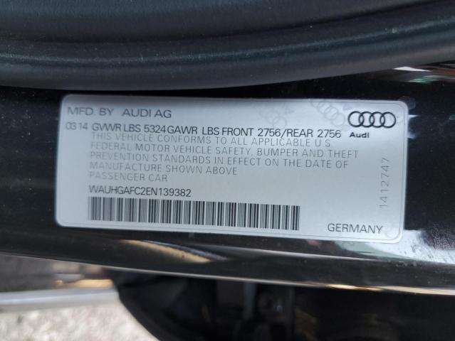 WAUHGAFC2EN139382 - 2014 AUDI A6 PRESTIGE GRAY photo 12