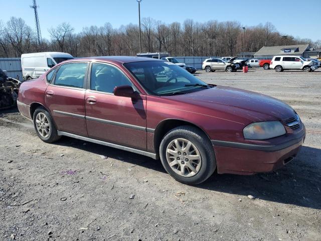 2G1WF52E119238972 - 2001 CHEVROLET IMPALA BURGUNDY photo 4