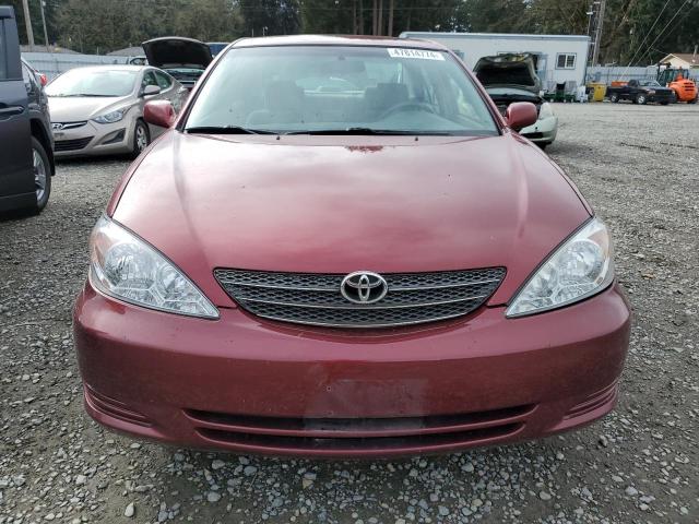 4T1BE32K83U202877 - 2003 TOYOTA CAMRY LE RED photo 5