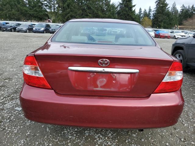 4T1BE32K83U202877 - 2003 TOYOTA CAMRY LE RED photo 6