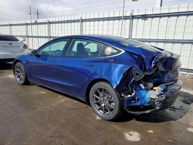 5YJ3E1EB4MF965627 - 2021 TESLA MODEL 3 BLUE photo 2