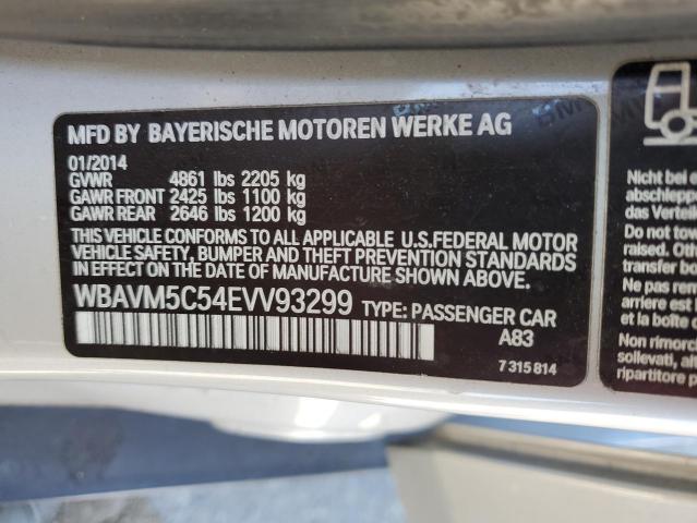 WBAVM5C54EVV93299 - 2014 BMW X1 XDRIVE35I SILVER photo 13