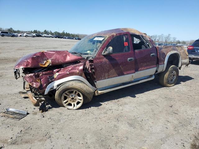 1D7HG48N03S164725 - 2003 DODGE DAKOTA QUAD SLT BURGUNDY photo 1