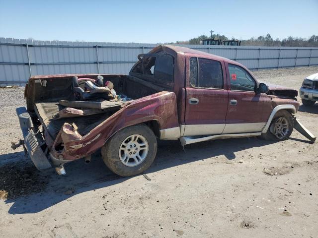 1D7HG48N03S164725 - 2003 DODGE DAKOTA QUAD SLT BURGUNDY photo 3