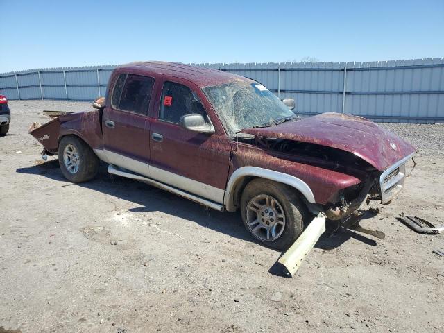 1D7HG48N03S164725 - 2003 DODGE DAKOTA QUAD SLT BURGUNDY photo 4