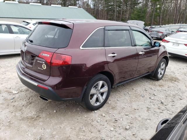 2HNYD2H3XDH503550 - 2013 ACURA MDX TECHNOLOGY BURGUNDY photo 3