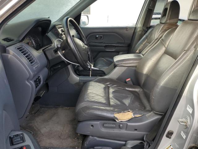 2HKYF18565H562390 - 2005 HONDA PILOT EXL SILVER photo 7