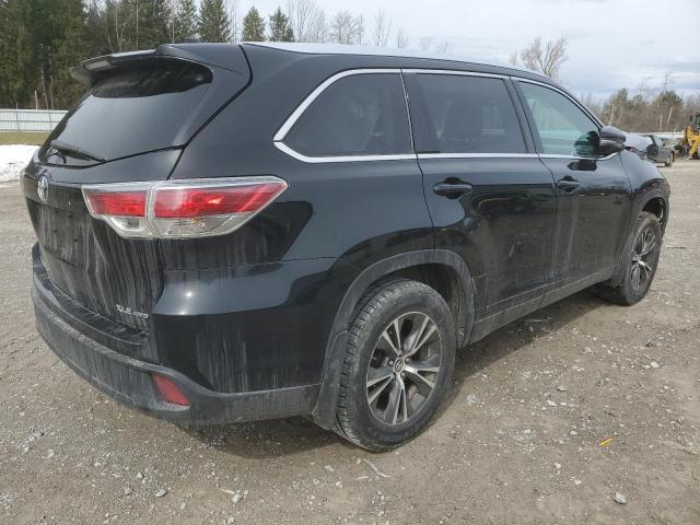 5TDJKRFH7GS225734 - 2016 TOYOTA HIGHLANDER XLE BLACK photo 3