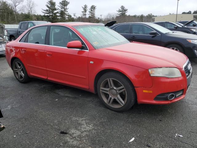 WAUDF78E08A057097 - 2008 AUDI A4 2.0T QUATTRO RED photo 4