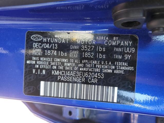 KMHCU4AE3EU620453 - 2014 HYUNDAI ACCENT GLS BLUE photo 12