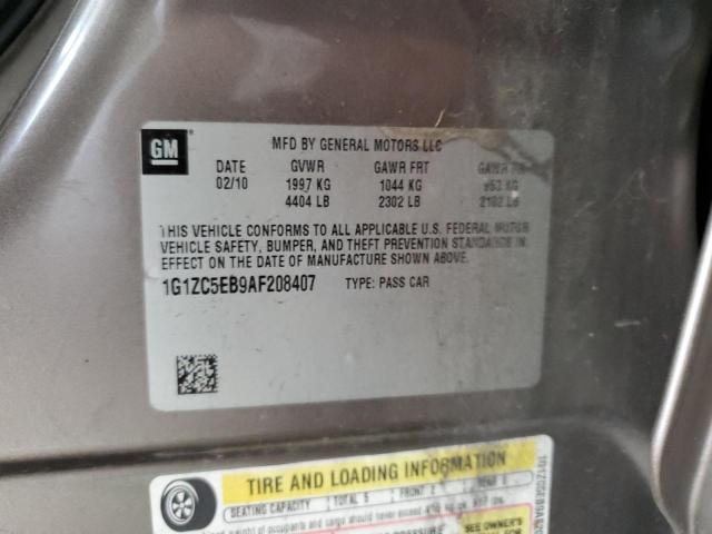 1G1ZC5EB9AF208407 - 2010 CHEVROLET MALIBU 1LT 棕色 照片 12