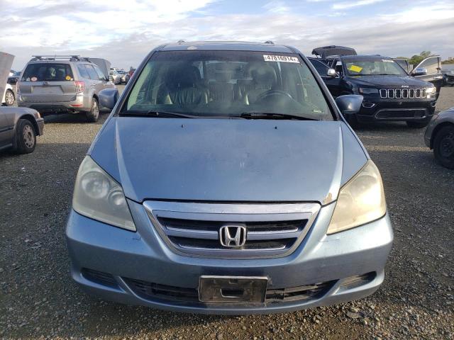 5FNRL38717B126817 - 2007 HONDA ODYSSEY EXL BLUE photo 5