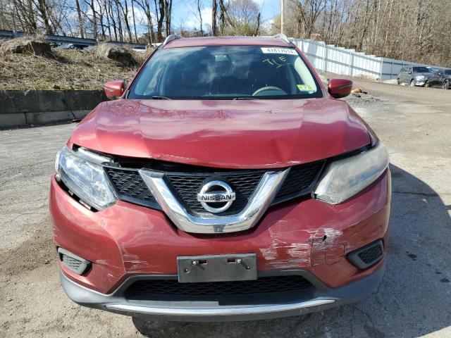 KNMAT2MV4GP643160 - 2016 NISSAN ROGUE S RED photo 5