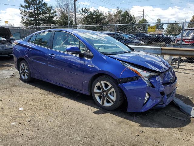 JTDKARFU4J3553481 - 2018 TOYOTA PRIUS BLUE photo 4