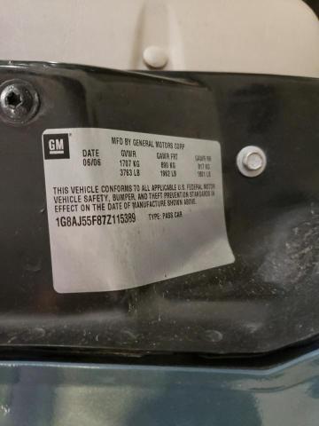 1G8AJ55F87Z115389 - 2007 SATURN ION LEVEL 2 GREEN photo 12