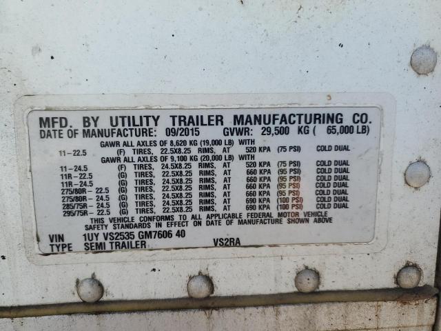 1UYVS2535GM760640 - 2016 UTILITY REEFER WHITE photo 10