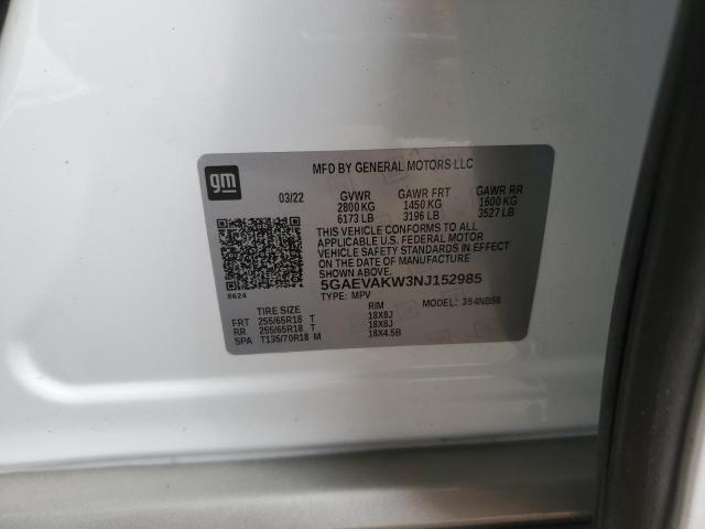 5GAEVAKW3NJ152985 - 2022 BUICK ENCLAVE ESSENCE Ağ foto 13