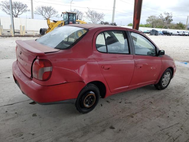 JTDBT123620220842 - 2002 TOYOTA ECHO RED photo 3