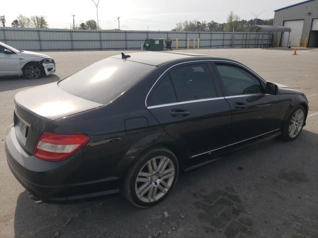 WDDGF54X79R082387 - 2009 MERCEDES-BENZ C 300 BLACK photo 3