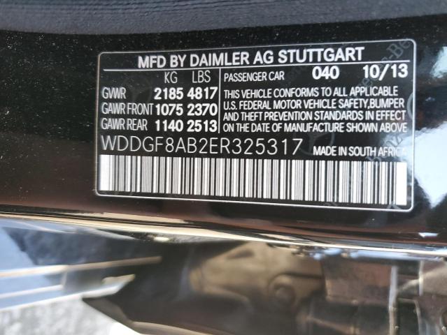 WDDGF8AB2ER325317 - 2014 MERCEDES-BENZ C 300 4MATIC BLACK photo 12