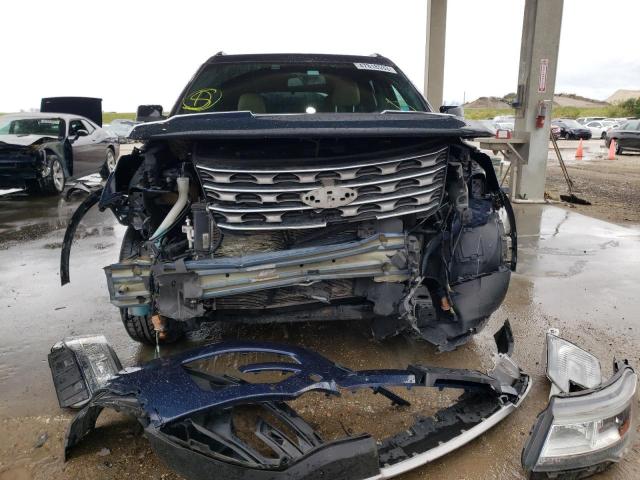 1FM5K8D8XHGD36509 - 2017 FORD EXPLORER XLT BLUE photo 5