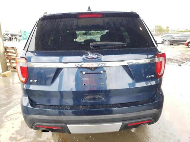 1FM5K8D8XHGD36509 - 2017 FORD EXPLORER XLT BLUE photo 6