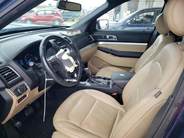 1FM5K8D8XHGD36509 - 2017 FORD EXPLORER XLT BLUE photo 7