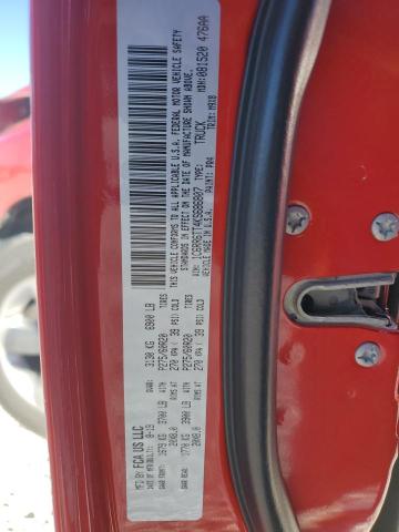 1C6RR6TT4KS686807 - 2019 RAM 1500 CLASS SLT წითელი ფოტო 12