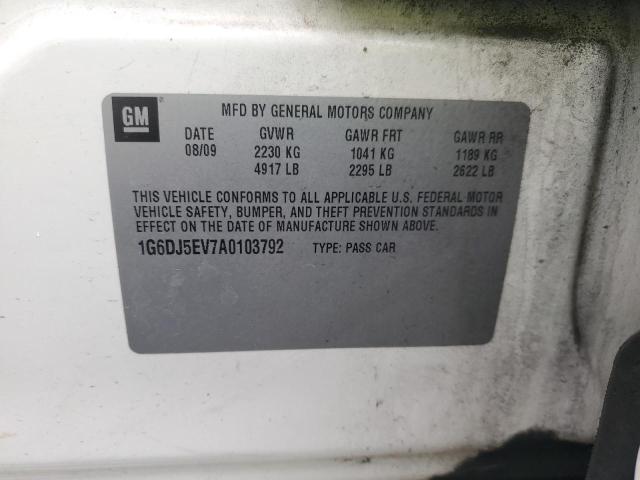 1G6DJ5EV7A0103792 - 2010 CADILLAC CTS PERFORMANCE COLLECTION Beyaz fotoğraf 12