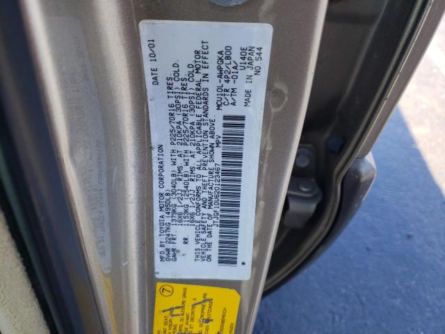 JTJGF10U620123467 - 2002 LEXUS RX 300 GOLD photo 12