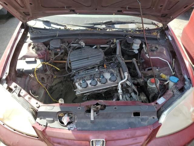 2HGES16512H571358 - 2002 HONDA CIVIC LX BURGUNDY photo 11