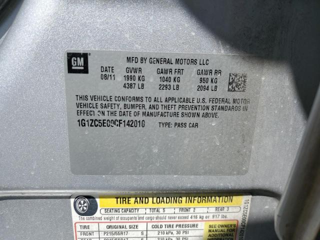 1G1ZC5E00CF142010 - 2012 CHEVROLET MALIBU 1LT 银色 照片 13