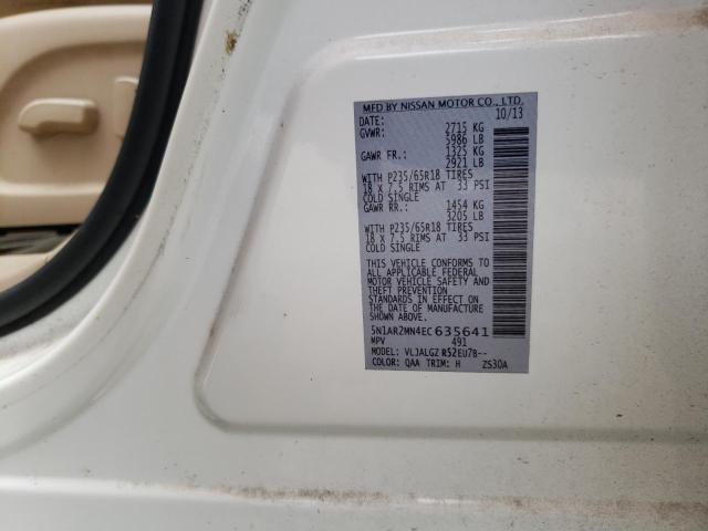 5N1AR2MN4EC635641 - 2014 NISSAN PATHFINDER S Ağ foto 12