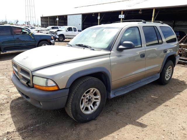 1D4HR38N43F577998 - 2003 DODGE DURANGO SPORT GRAY photo 1