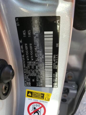 5TDJKRFH5ES064667 - 2014 TOYOTA HIGHLANDER XLE Արծաթագույն լուսանկար 14