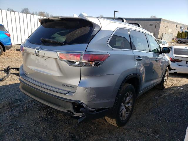 5TDJKRFH5ES064667 - 2014 TOYOTA HIGHLANDER XLE Արծաթագույն լուսանկար 3