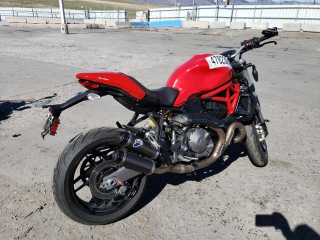 ZDMMACLS7JB001427 - 2018 DUCATI MONSTER 821 RED photo 4