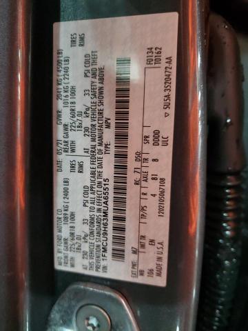 1FMCU9H63MUA65515 - 2021 FORD ESCAPE SEL GRAY photo 12