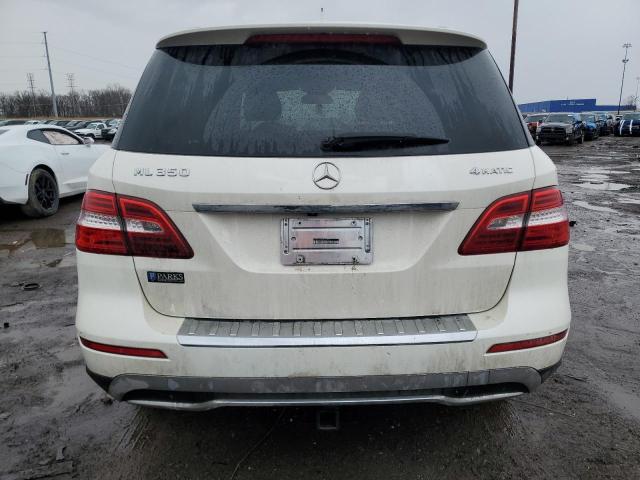 4JGDA5HB8DA222900 - 2013 MERCEDES-BENZ ML 350 4MATIC WHITE photo 6