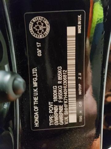 SHHFK7H40HU306812 - 2017 HONDA CIVIC SPORT 黑色 照片 13