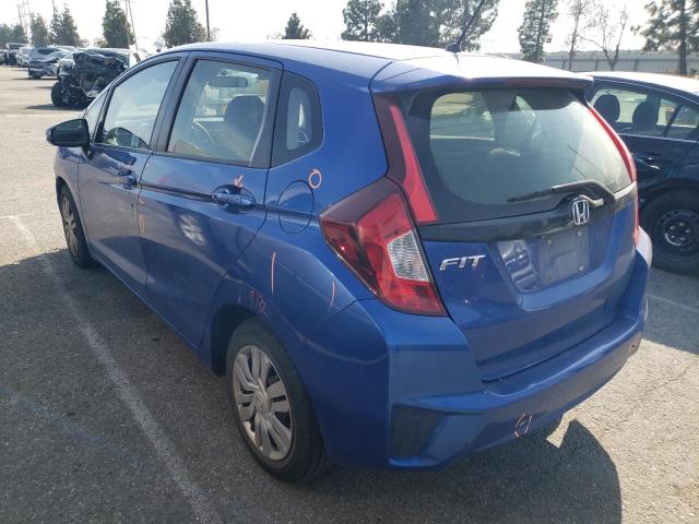 JHMGK5H58GS007569 - 2016 HONDA FIT LX BLUE photo 2