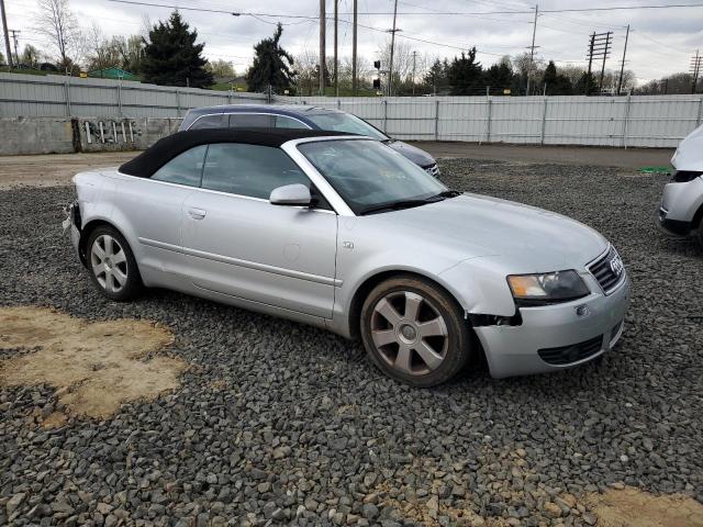 WAUAC48H54K015856 - 2004 AUDI A4 1.8 CABRIOLET GRAY photo 4