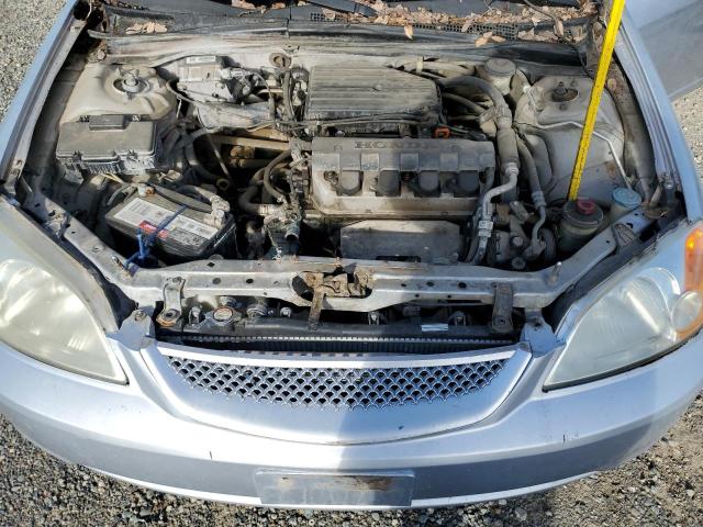 1HGEM22672L003780 - 2002 HONDA CIVIC LX SILVER photo 11